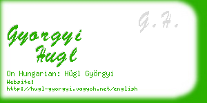 gyorgyi hugl business card